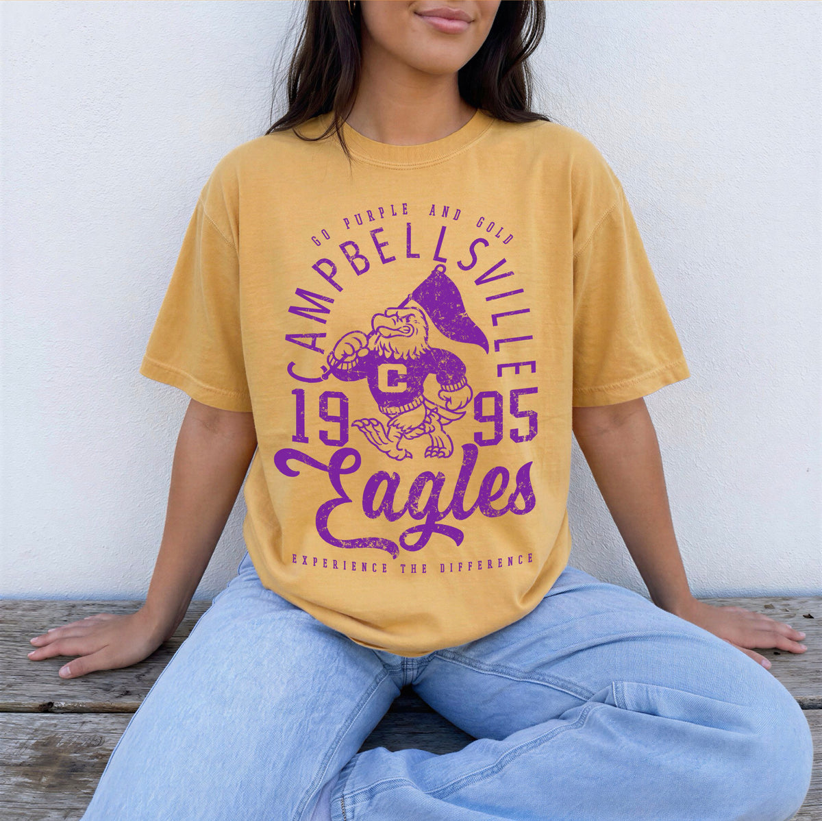 Vintage Inspired CUSTOM YEAR Campbellsville Eagles Tee