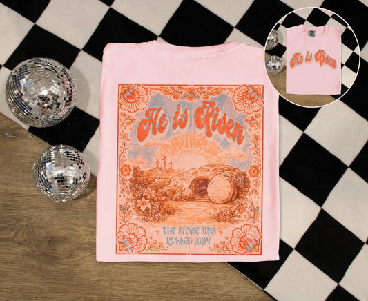 He is Risen Groovy Tee