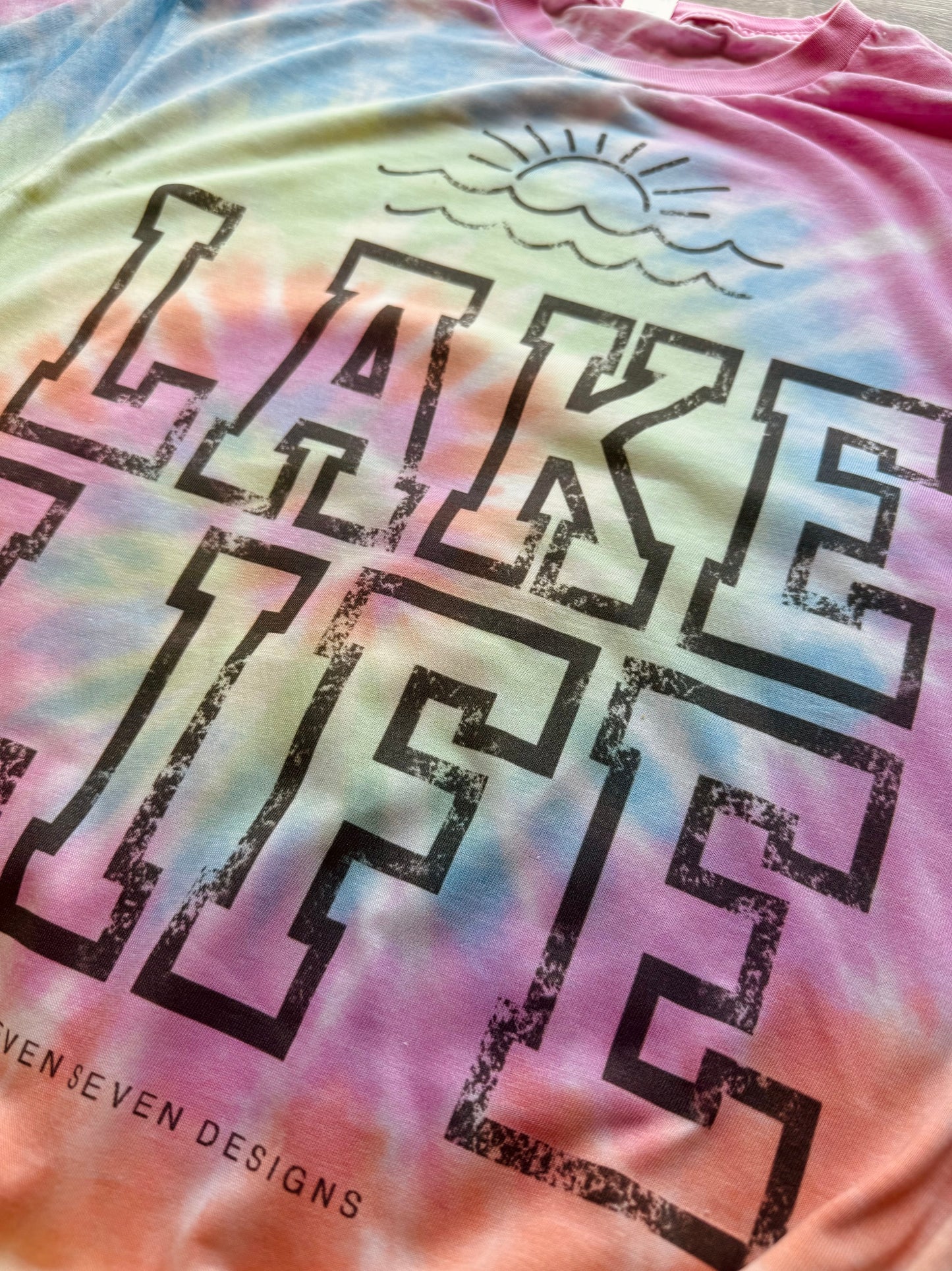 Tie Dye Wash Lake Life Tee