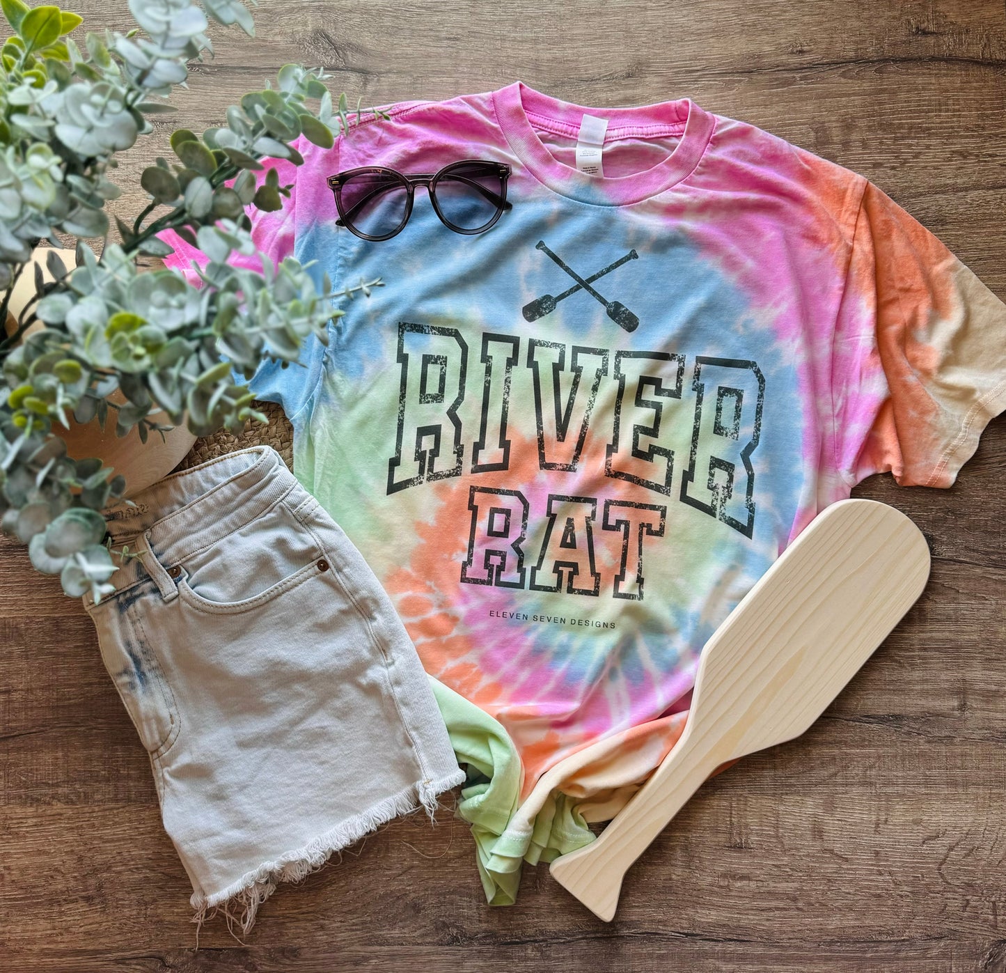 Tie Dye Wash River Rat Tee