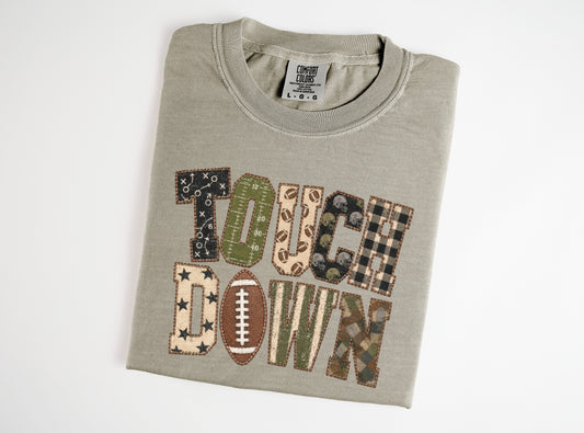 Faux Patchwork Touch Down Tee