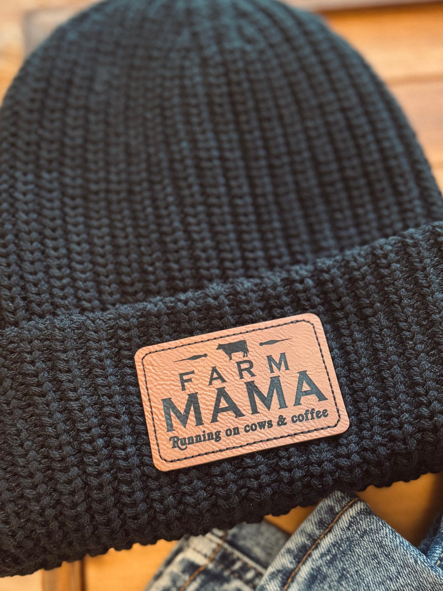 Farm Mama Chunky Knit Beanie