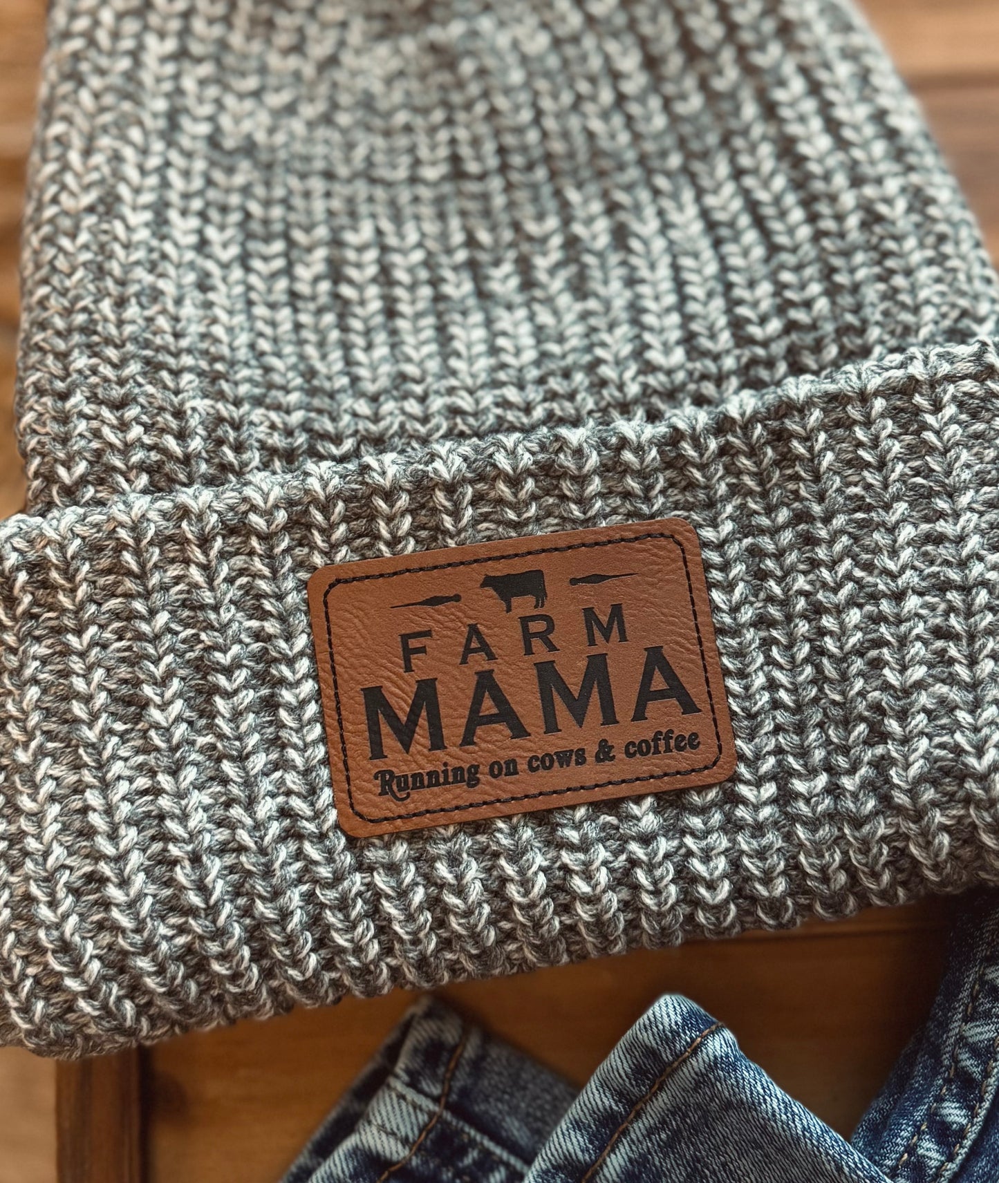 Farm Mama Chunky Knit Beanie